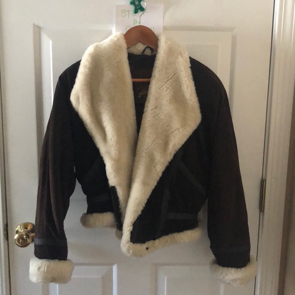 Wilsons Leather Jackets & Blazers - Vintage Suede And Faux Fur Bomber Jacket